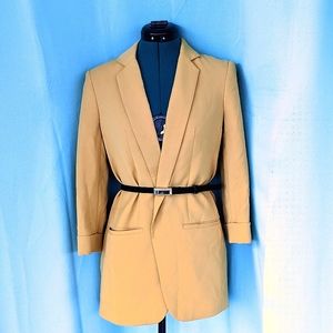 Mustard Yellow Express Boyfriend Blazer Sz S Petite NO BELT
